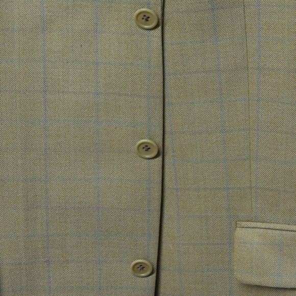 Tallia‎ 44XL Yellow Windowpane 3 Button Blazer Jacket Sport Coat - Picture 2 of 10